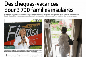 corse matin du 7 aout cheques vacances