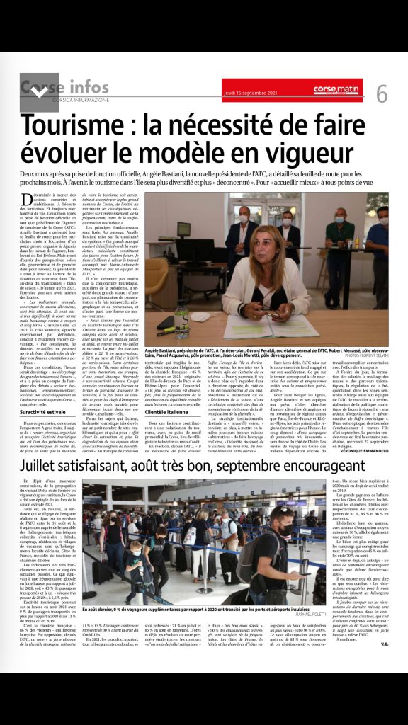 corse matin du 16 septembre