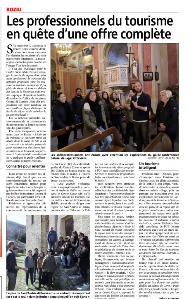 les professionnels du tourisme en quete d'une offre complète