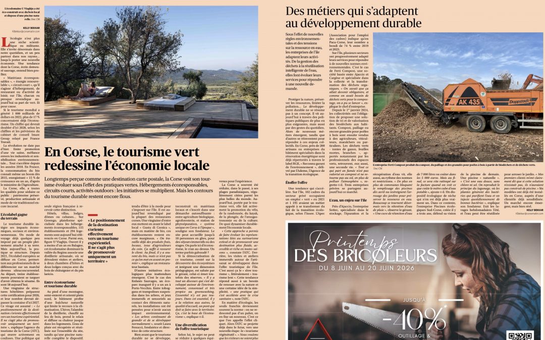 Corse-Matin « Le tourisme vert passe à la vitesse supérieure »